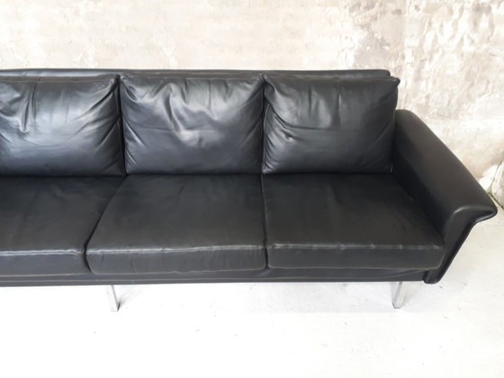 Image 1 of 1960s leather 4-seater sofa