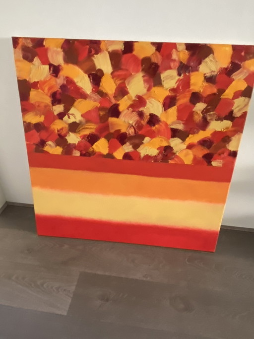Stereoscopie 5 van Milly Betten – schilderijen tekeningen, Canvas, Abstract