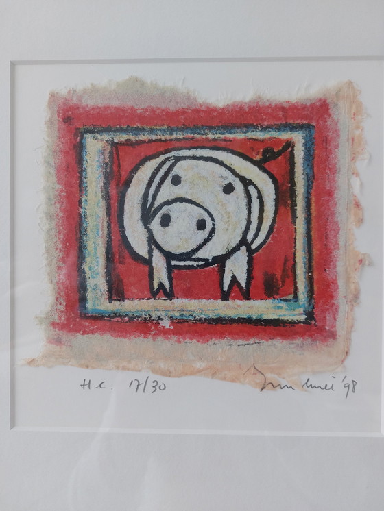 Image 1 of Hans Innemee - Sérigraphie Piggy