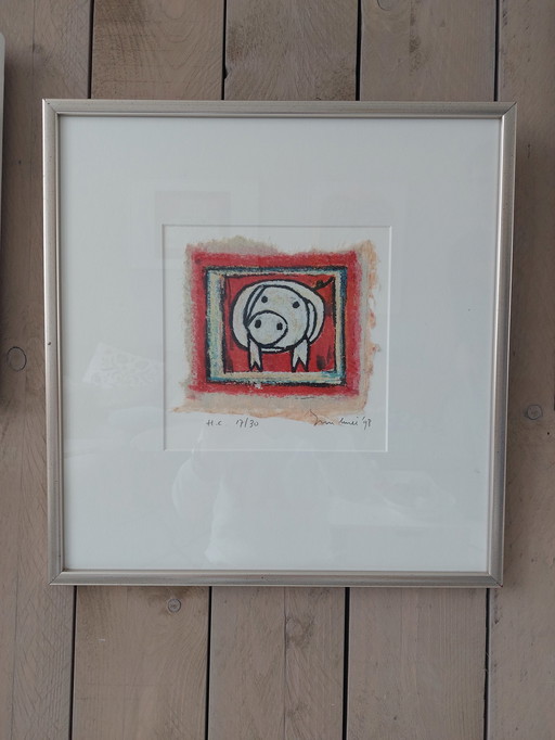 Hans Innemee - Pig silkscreen