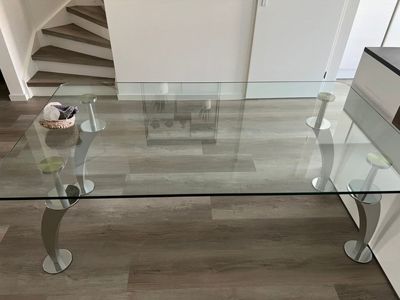 Image 1 of Modern glass dining table