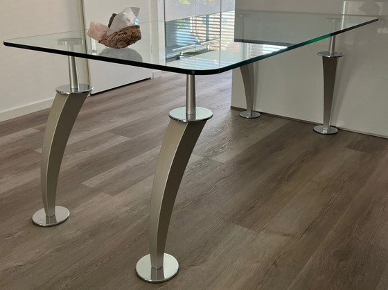 Image 1 of Modern glass dining table