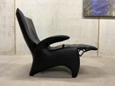 Poltrona The Future Relax in pelle nera