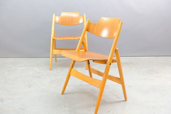 Image 1 of SE18 Folding chairs by Egon Eiermann for Wilde + Spieth, set of 8