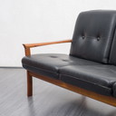Vintage leather sofa Scandinavian style