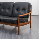 Vintage leather sofa Scandinavian style