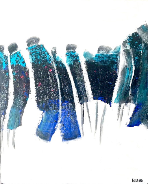 Catwalk, EllesBB – schilderijen tekeningen, Canvas, Abstract