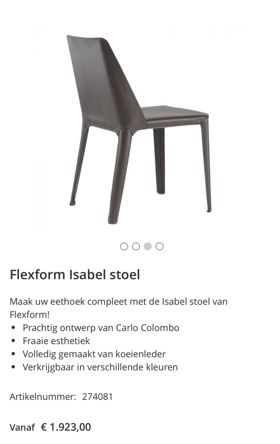 Image 1 of 6 Flexform Isabel dining chairs