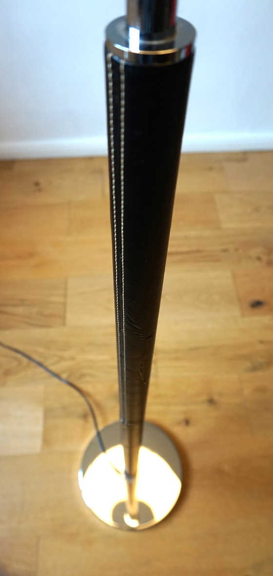 Image 1 of Floor lamp with leather coating from the 70s