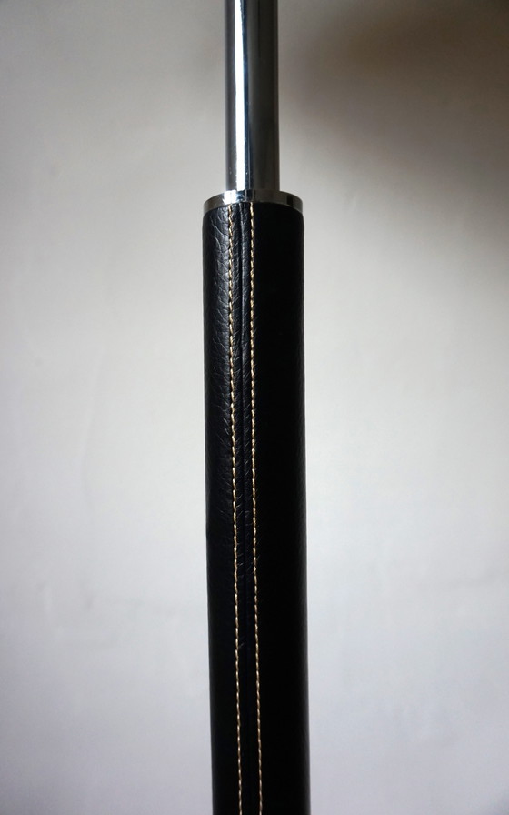 Image 1 of Floor lamp with leather coating from the 70s