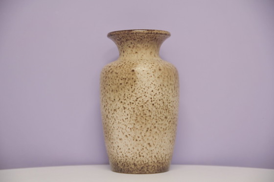 Image 1 of taupe speckled West Germany vase Scheurich