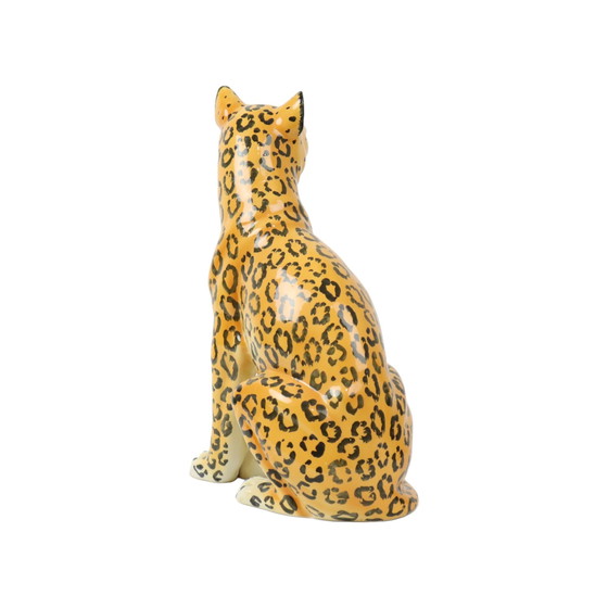 Image 1 of Ceramic Leopard Cheetah Statue