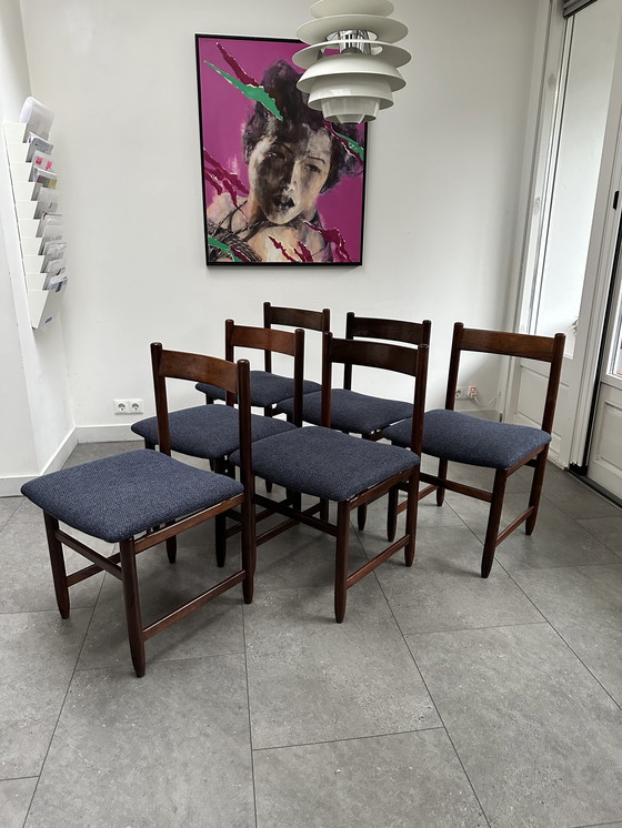 Image 1 of 6x chaises en bois de rose Mid Century