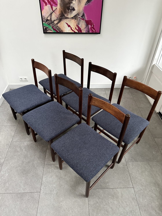 Image 1 of 6x chaises en bois de rose Mid Century