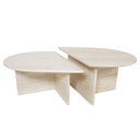 Table basse vintage en travertin