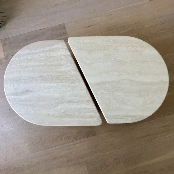 Image 1 of Vintage travertine coffee table