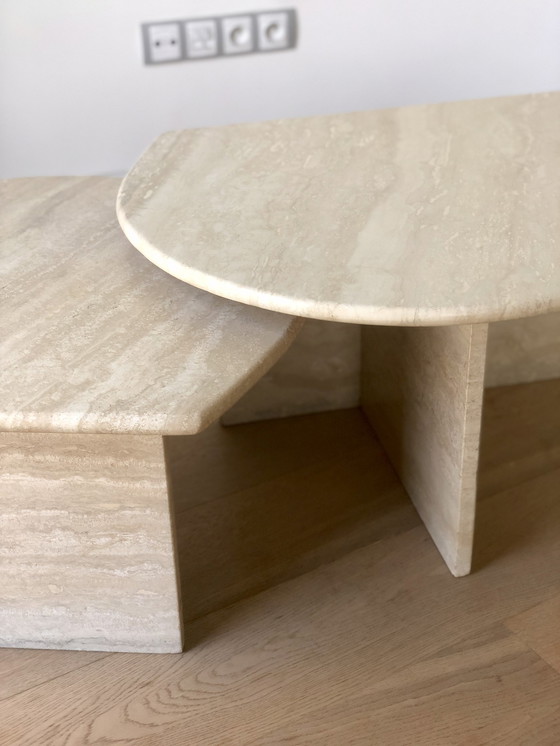 Image 1 of Vintage travertine coffee table