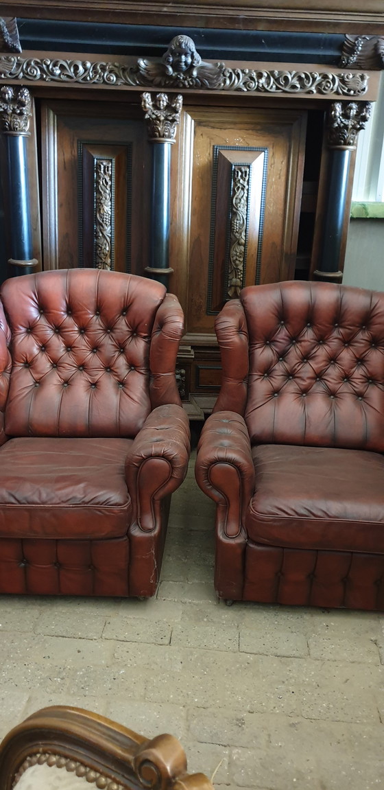 Image 1 of 2 poltrone Chesterfield vintage