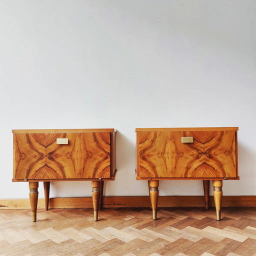 2x Vintage bedside tables