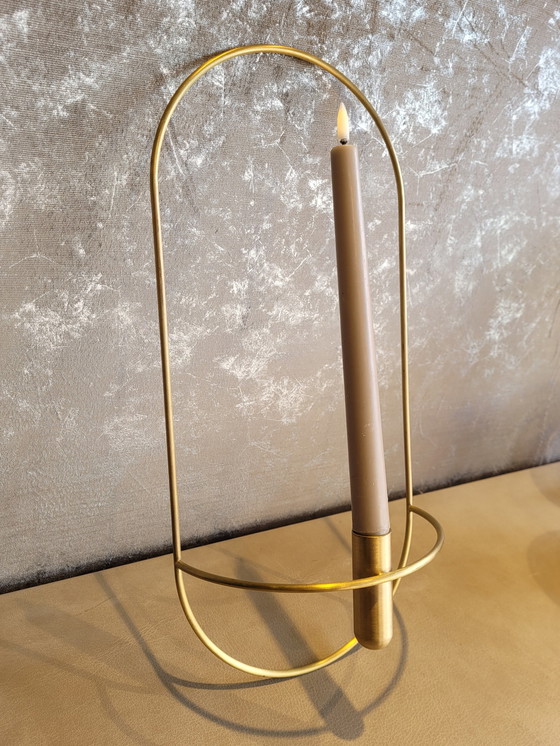 Image 1 of Menu POV Oval candlestick gold