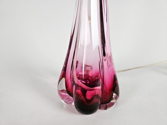 Image 1 of Christalleries de Val St Lambert - Belgium - crystal - transparent - pink - 1970's