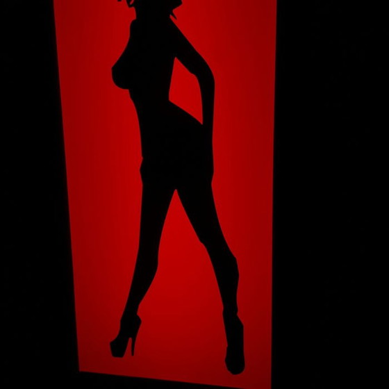 Image 1 of Vintage Soho London "Lapdance" Light Box