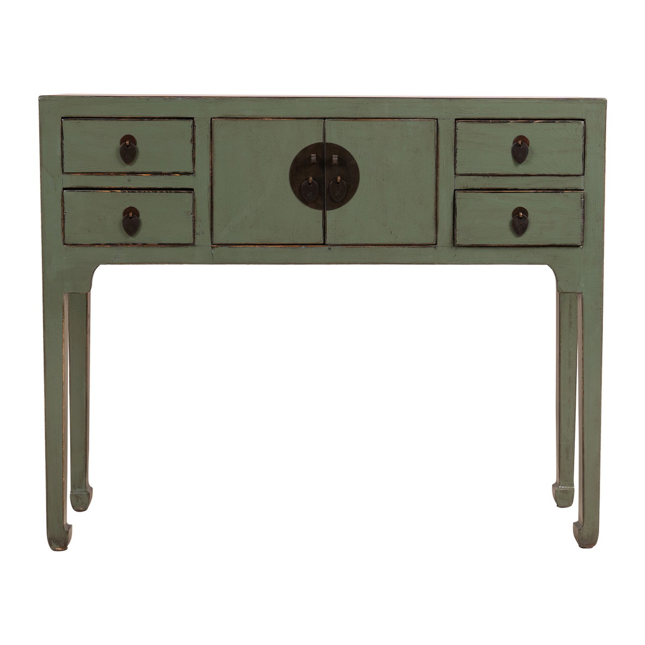 Chinese console table in soft green