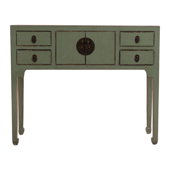 Image 1 of Chinese console table in soft green