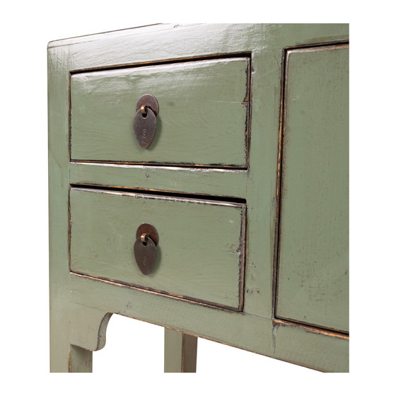 Image 1 of Chinese console table in soft green