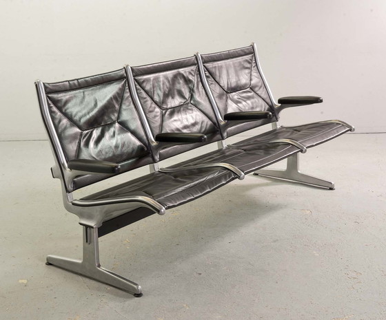 Image 1 of 3-seater Charles Eames for Herman Miller Tandem Sling Airport sofa