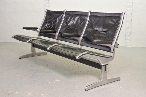 Image 1 of 3-seater Charles Eames for Herman Miller Tandem Sling Airport sofa