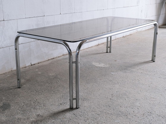 Image 1 of Table basse avec verre fumé