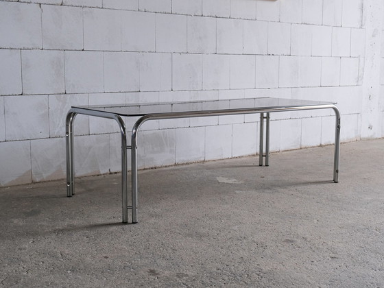 Image 1 of Table basse avec verre fumé