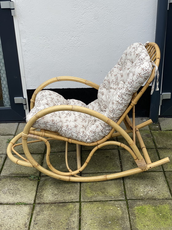 Image 1 of Vintage Rattan Rocking Chair