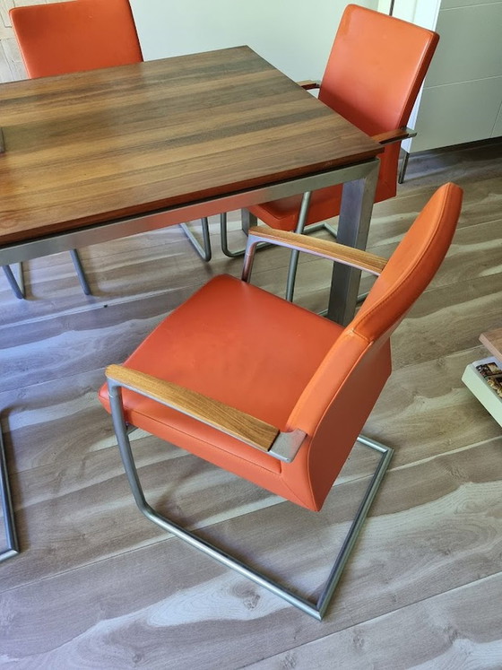 Image 1 of Design table with 6 chairs from Tonon