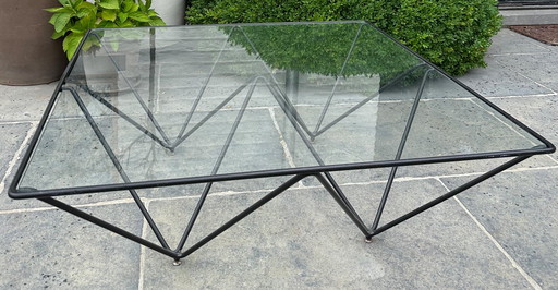 Vintage glass coffee table