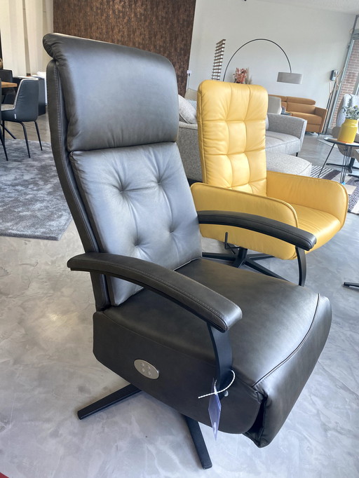 Fischer Design fauteuil de relaxation gris-brun