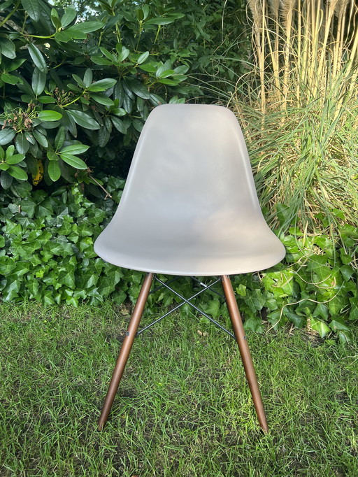 Vitra Eames Plastic Side Chair DSW, Maple, dark, forest