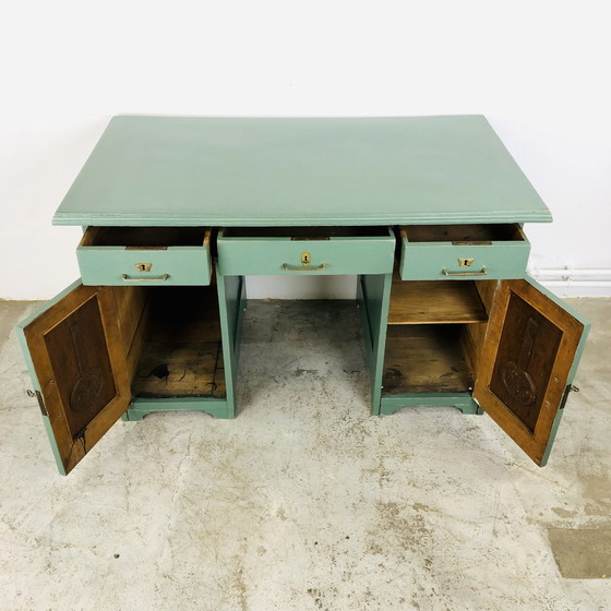 Image 1 of Vintage desk green