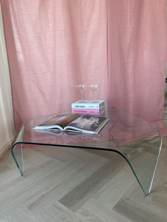 Image 1 of Fiam Italia waterfall edge glass coffee table