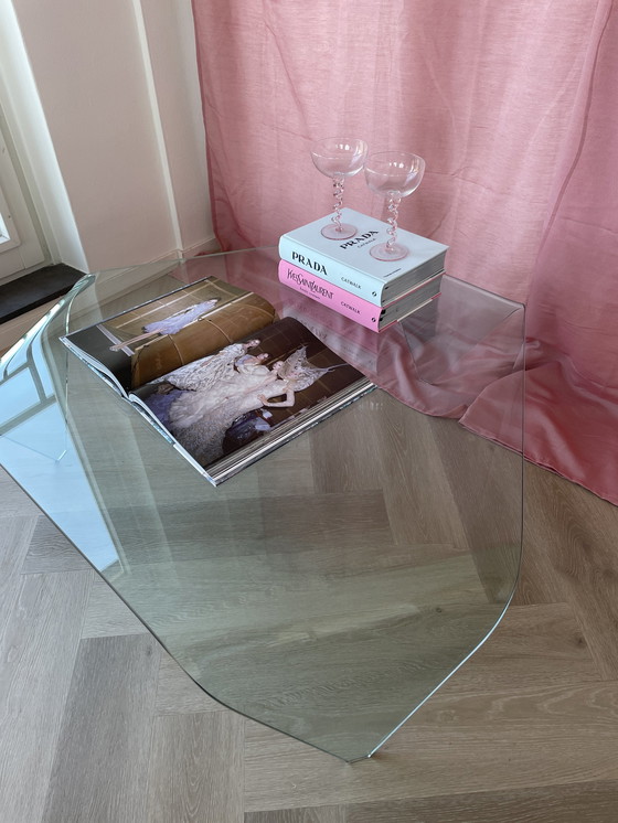 Image 1 of Fiam Italia waterfall edge glass coffee table