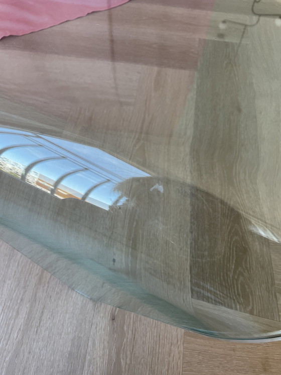 Image 1 of Fiam Italia waterfall edge glass coffee table