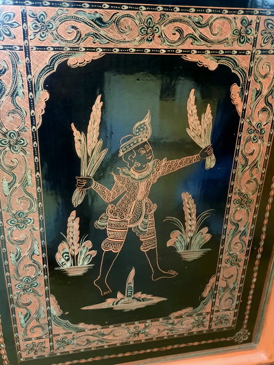 Image 1 of Klassiek lacquer folding screen from Burma