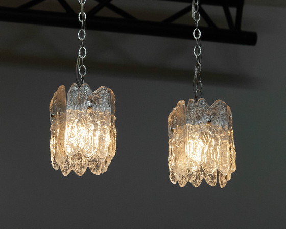 Image 1 of 2x Orrefors Carl Fagerlund Pendant lamps