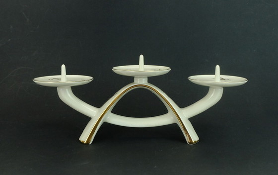 Image 1 of Porte-bougies en porcelaine alka-kunst décor bavarois 'peking'