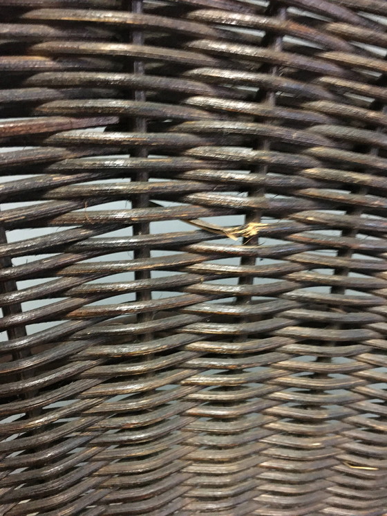 Image 1 of Mid Century rattan lounge chair