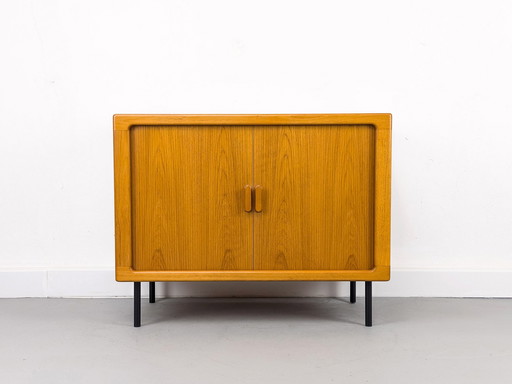 Danish teak Sideboard with tambour doors from CFC Silkeborg, 1980s