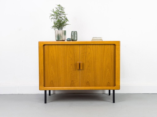 Danish teak Sideboard with tambour doors from CFC Silkeborg, 1980s