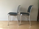 4x De Padova Silver Chair dining room / meeting chairs gray blue