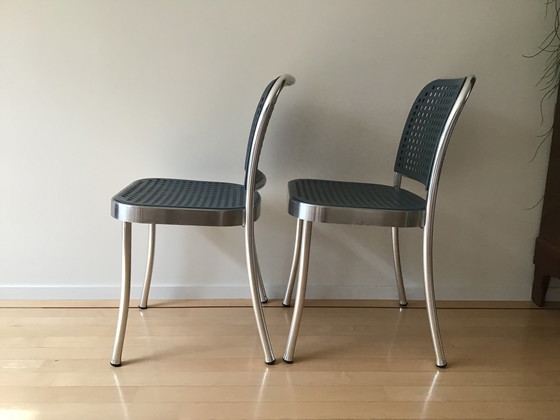 Image 1 of 4x De Padova Silver Chair dining room / meeting chairs gray blue